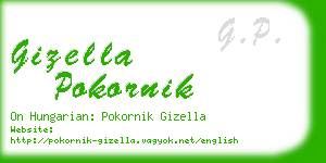 gizella pokornik business card